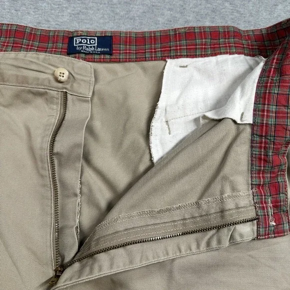 Vintage Polo Ralph Lauren Classic Golf Shorts Beige Mens 38 Made in USA NOTE‎ - Picture 2 of 10